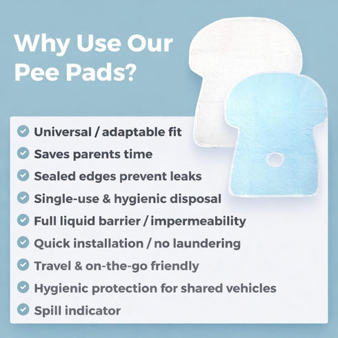 Generic (10-Pack), Disposable Seat Liners for Car & Travel Leak-Proof Absorbent Pads, Protects Vehicle Seats, Strollers