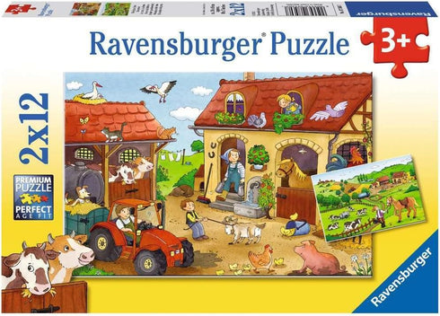 Ravensburger Jigsaw Puzzle Working on The Farm (2 x 12 Piece)