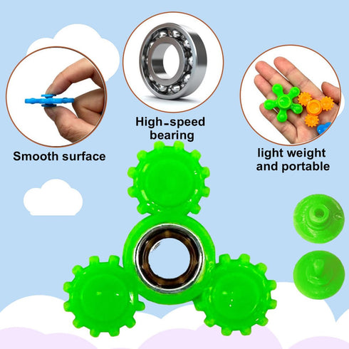LANQKUISZ 100 Pack Mini Fidget Spinner Toys,Stress Relief Sensory Toys,Birthday Party Favors Gifts for Kids Teens