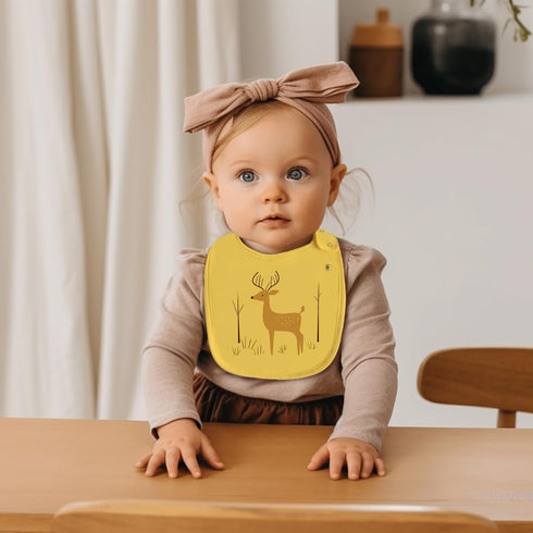 Maiwa 6 Pack Waterproof Cotton Baby Bibs - Snaps for Girls and Boys for Drooling and Eating