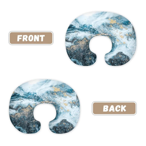 Hechitok Blue Marble Nursing Pillow Cover, Premium Quality Soft Breast Feeding Pillow Covers Great for Breastfeeding