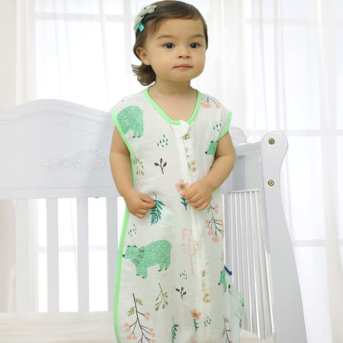 Baby Sleeping Sack, Lightweight Muslin Cotton Wearable Blanket, 12-24 Months, Summer Sleep Bag