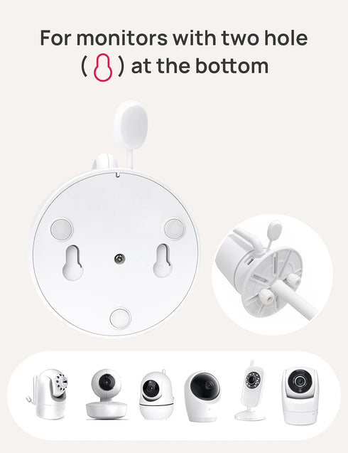 Dr.Care Baby Monitor Mount, Universal Adjustable Baby Camera Holder Clip Mount, Compatible with All Baby Monitor