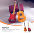 Toyvian 2Pcs Miniature Guitar Dollhouse Musical Instrument, Wood Bass Guitar Model Ornament