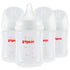Pigeon PP Nursing Bottle Wide Neck, 5.4 Oz (Pack of 4), Natural Feel, Easy to Clean, Includes 4pcs SS Nipples (0m+)