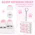 Netholid Cat Paw Keyboard Fidget Toys for Adults Clicky Keycap Clicker Keychain for Autism ASMR Work Stress Relief ADHD