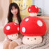 Yeqivo 3D 25cm Cute Mushroom Plush Toy, Red Soft Mushroom Plushie Hugging Pillow Gift for Girls Kids Home Decor