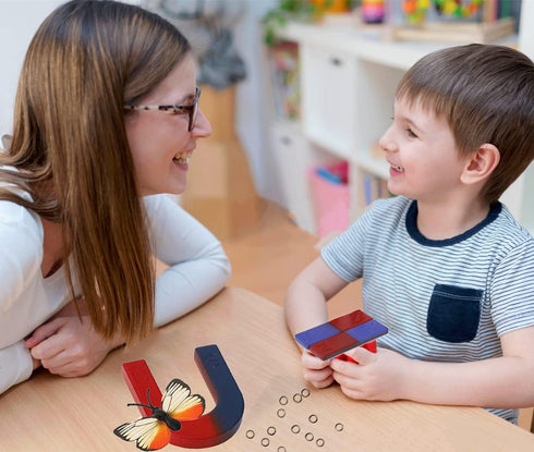 Physics Science Magnets Set for Experiment Education, Horseshoe U-Shaped Magnets Kit for Kids Students