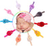 QandSweet Baby Girl Headbands with Polygonal Flower Inlay Rhinestone, 10 Pack