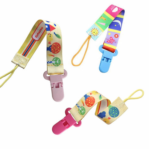 100piece 25mmRibbon Dummy Pacifier Plastic Suspender Clips for DIY Teething Toys Baby Blankets Bib Leash, White