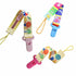 100piece 25mmRibbon Dummy Pacifier Plastic Suspender Clips for DIY Teething Toys Baby Blankets Bib Leash, White