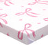 4 Pack 52'' 28'' Set CroBlissful Coquette Pink Bows Baby Crib Fitted Sheet x Pink Bows Fitted Crib Mattress Sheet