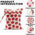 CQM Summer 12x10 Inch, Fruits Wet Bags Strawberry Waterproof Travel Laundry Bags, Reusable Wet Dry Bag for Swimsuit