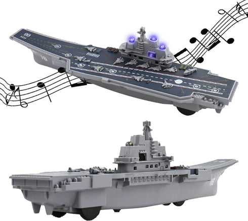 OTONOPI Aircraft Carrier Naval Ship Model Warship Battleship with Lights and Sounds