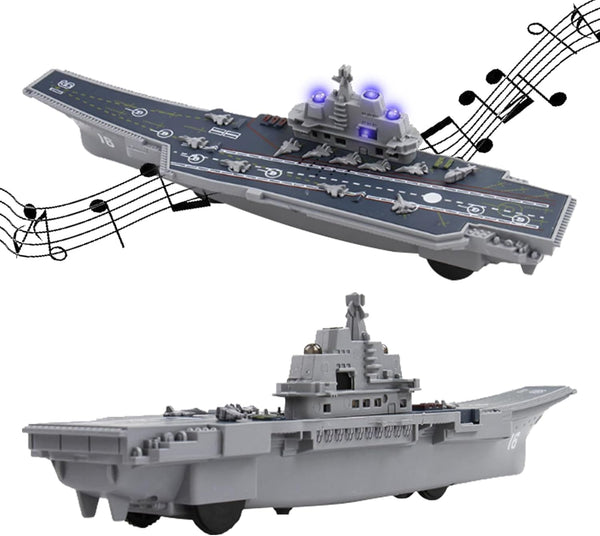 OTONOPI Aircraft Carrier Naval Ship Model Warship Battleship with Lights and Sounds
