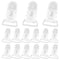 15pcs Environmental Plastic Pacifier Holder Clips, Transparent Suspender Clips for DIY Teething Toys and Baby Blankets
