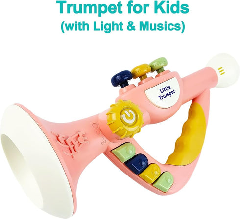Besiciwiin Set 2 3 4 5, Toddler Musical Instruments Toy Trumpet, Harmonica, Recorder Flute for Kids Baby, Musical Toys