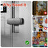 EUDEMON 2 Pack French Fridge Lock, Easy to Install Refrigerator/Freezer Lock for Kids & Babies (Black)
