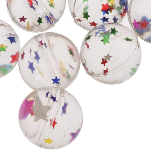20pcs Clear Star Bouncy Balls, Kids Toy Magic Props, Birthday Party Bag Fillers