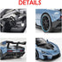 iPariser Alloy Collectible Blue Senna Toy Vehicle Pull Back DieCast Car Model with Lights and Sound