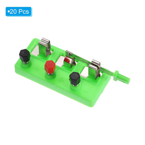 PATIKIL Knife Switches, 20 Pcs Single Pole Double Throw Switch, DIY Electronic Kits for Physics Laboratory
