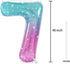Large Number 7 Balloon - 40 Inch 7th Birthday Party Decorations Supplies for 7 Year Old Sign Decor