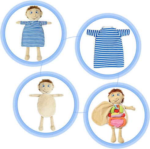 vocheer Human Body Anatomy Toy, Montessori Preschool Educational Organ Plush Toys for Kids, Science Learning Kits