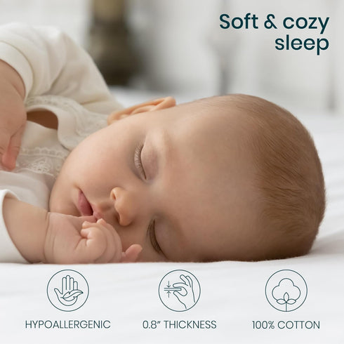 100% 100% CoZee (31.8 20 Tutti Bambini Waterproof Bassinet Mattress Protector - Premium Cotton Bassinet Mattress Pad