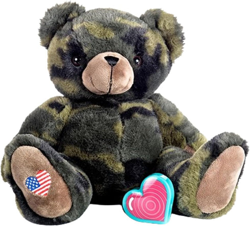 Recordable Stuffed Animal for Ultrasounds - Sweet Messages Playback, Gender Reveal, Patriot Bear