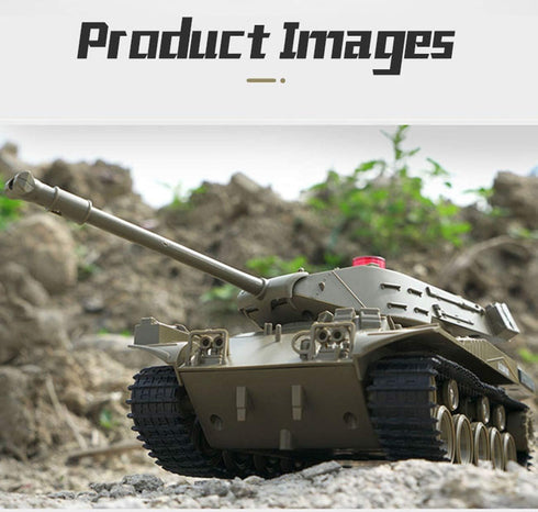 RC Tank Military Truck Vehicles, 2.4Ghz Radio Controlled Battle Tank Toy with 270° Rotational Sounds for Kids