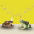 Gemini&Genius Tree Frog Realistic Hand Painted Toy, Backyard Decor, Carnival Game, Educational Gifts for Ages 3+