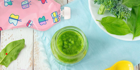 12 Pack 5 oz Squooshi Reusable Baby Food Pouches for Toddlers | BPA Free Plastic, Food Safe, Freezer Safe | Refillable