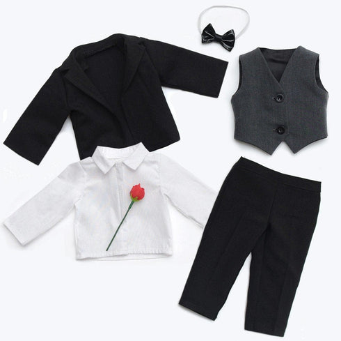Doll Clothes First Communion Wedding Suit Set for American 18 inch Boy Dolls