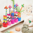 STOBOK 5Pcs Wooden Giraffe Figurine Toy - Finger Puppets Dancing Rocking Giraffe Push Up Toys for Kids (Random Style)