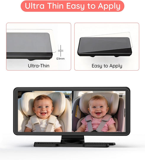 BV3 Anti-Glare Screen Protector Film Only for Orange Baby Car Monitor Display (Glossy/Mirror-Finish Screen Version)