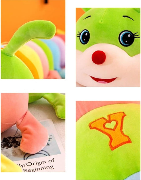 Multicolor Caterpillar Stuffed Animal Big Hugging Pillow, Cute Plush Soft Doll, Giant Plush Toy for Gifts