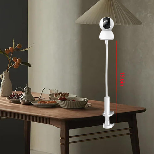 NVRTTRR 19.6 (19.6in +3 Baby Monitor Holder, for Xiaomi, TP-Link Camera Bracket, in Long Flexible Arm with Strong Clamp