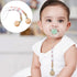 Suptizizkz 18 Pieces Wood Pacifier Clips Toy Suspender Clips Baby Teething Grasping Suspender Clips Charm DIY Pacifier