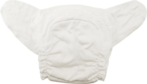 Cozy 100% (730 lbs) Cubs Birdseye Fitted Cloth Diaper Cotton, Snaps, Soft Elastics, Two Sizes