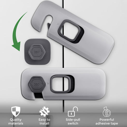 5 Pack Child Proof Refrigerator Lock, Baby Proofing Cabinet Locks for Fridge, Drawers, and Oven