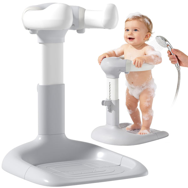 LimboGlow Upgraded Baby Shower Stand with Anti-Pinch Silicone & Anti-Slip Base, Adjustable Height
