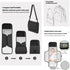unelmoi Backpack Diaper Bad with Detachable Changing Pad, Large Capacity Waterproof Baby Bag for Moms & Dads (Black)