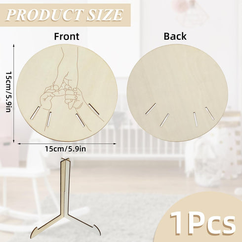 BQSAZHYJ Newborn Baby Announcement Sign, Wooden Engraved Baby Birth Hospital Bracelet Holder Hello World Newborn