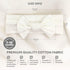 Baby Girl Headbands - Infant, Toddler Cotton Handmade Hairbands with Bows (White, Gray, Pink, Powder Pink)