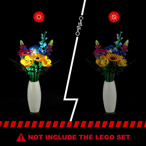 BRIKSMAX LED Light Kit for Lego-10313 Wildflower Bouquet - Compatible with Lego Icons Building Set