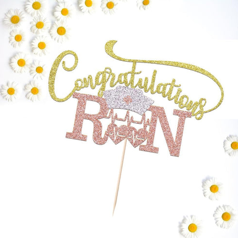 Congratulations RN Cake Topper -Congrats Nurse/BSN Cake Decor,Congratulations High School/College Graduation,Medical