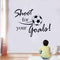 Soccer Stickers, “Shoot for Your Goals” Wall Art Soccer Ball Decals for Kids Room, Football Vinyl Sticker Decoration