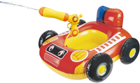 Big Summer Inflatable Fire Truck Pool Floats for Kids with Built-in Squirt