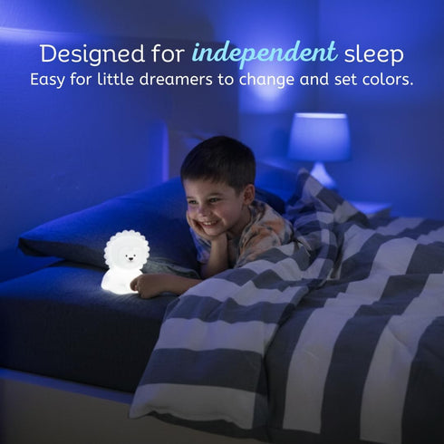 9 Lumipets Remote Control Silicone Night Light for Kids - Lion Design with Soft Colors & Sleep Timer - Rechargeable