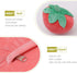 Nenalayo Throw Pillow - Strawberry Plush Pillow, Removable Fluffy Creative Gift for Kids